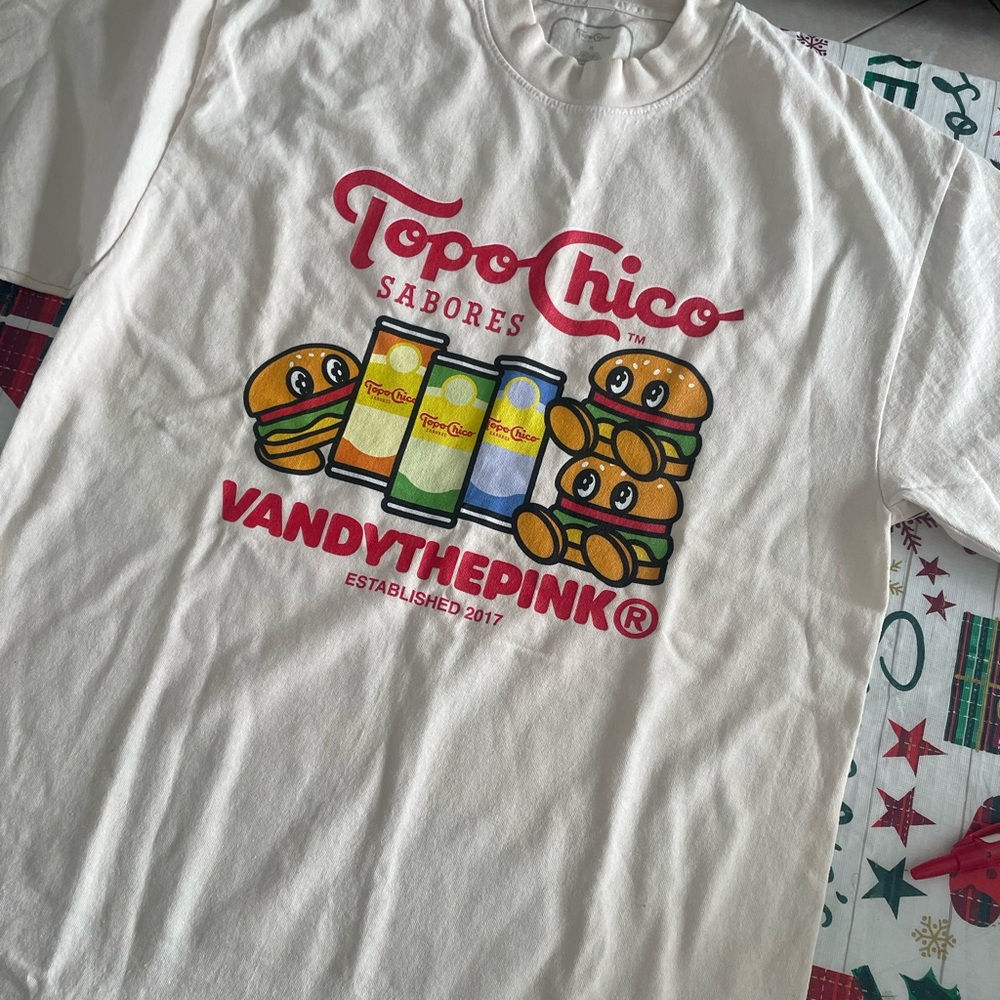 RARE Vandythepink x Topo Chico shirt